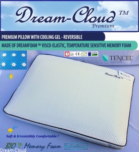 Dream-Cloud Premium Cooling & Ventilated Bio Memory Foam Pillow 60x40x14cm / 24x16x5.5 in.